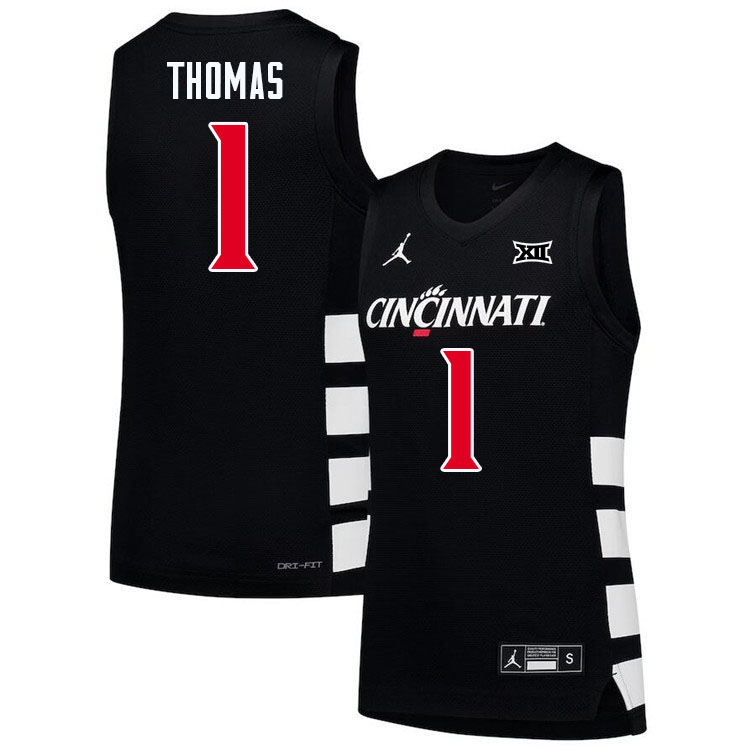 Day Day Thomas Cincinnati Jersey,Cincinnati Bearcats #1 Day Day Thomas Basketball Jersey Youth-Black